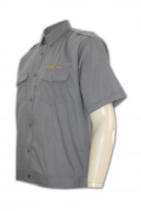 D062  量身訂購工作服  訂做工程襯衫制服 雙胸袋 自訂工業恤衫工作服  制服批發商 